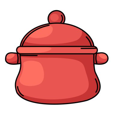 Beyaz arkaplanda çaydanlığın ana hatlarının çizimi