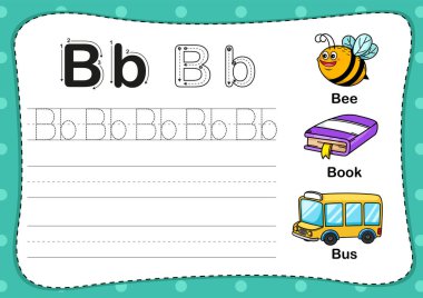 Görüntü İzole Edilmiş Hayvan Alfabesi Harfi B