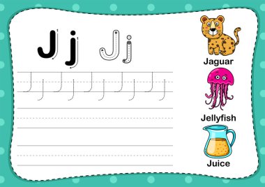 Görüntü İzole Edilmiş Hayvan Alfabesi Harfi J