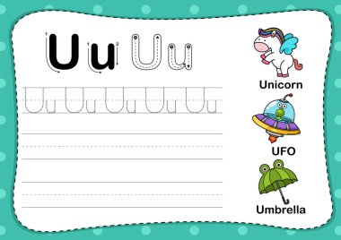 Görüntü İzole Edilmiş Hayvan Alfabesi Harfi U