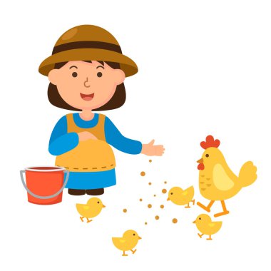Çocuk Çiftliği Kızı Besleme Tavuğu
