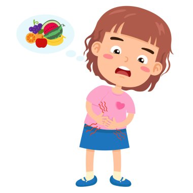 Karnını aç hisseden bir kadın.