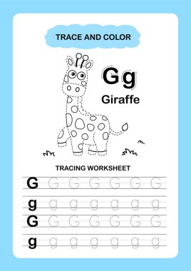 Görüntü Ayırıcı Hayvan Alfabesi İz ve Renk Harfi G-Keçi