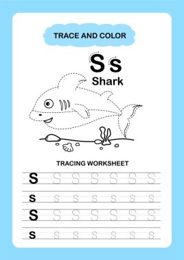 Görüntü Ayırıcı Hayvan Alfabesi İz ve Renk Harfi S-Salyangoz