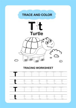 Görüntü Ayırıcı Hayvan Alfabesi İz ve Renk Harfi T-Tiger