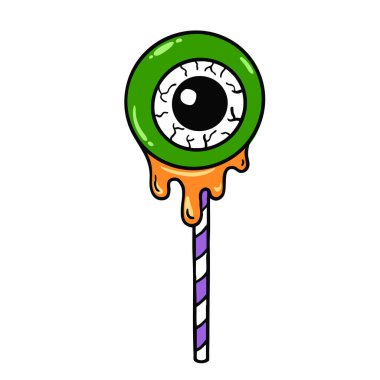 illustration halloween candy hand drawn outline concept