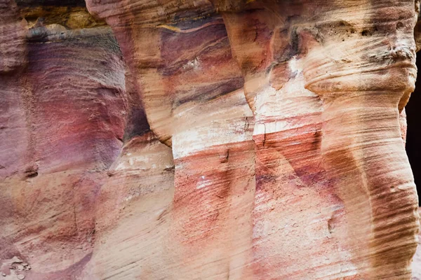 Krásná Barva Textura Růžová Oranžová Červená Žlutá Bílá Barva Geologické — Stock fotografie