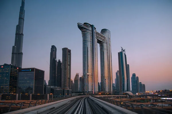 Ντουμπάι Ηνωμένα Αραβικά Εμιράτα 10Η Οκτωβρίου 2022 Θέα Στον Σιδηρόδρομο — Φωτογραφία Αρχείου