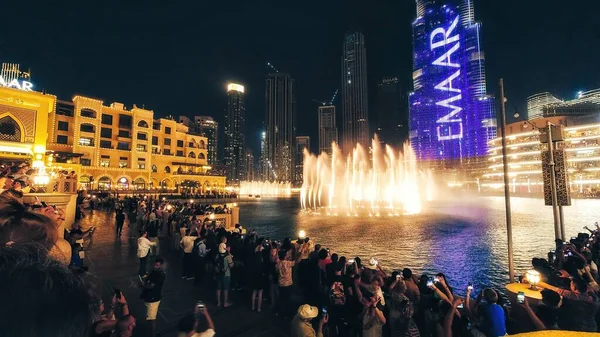 Dubaï Émirats Arabes Unis Octobre 2022 Record Montres Touristiques Fontaine — Photo