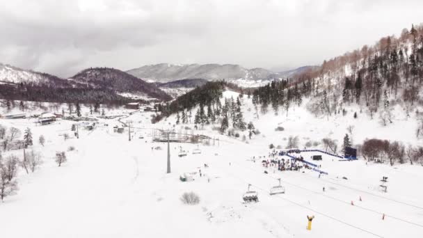 Station Ski Bakuriani Panorama Géorgie Montagnes Caucase Destination Voyage Célèbre — Video