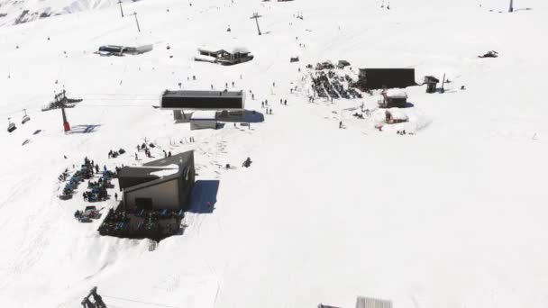 Bakuriani Ski Resort Panorama Georgië Kaukasus Bergen Beroemde Reisbestemming Voor — Stockvideo