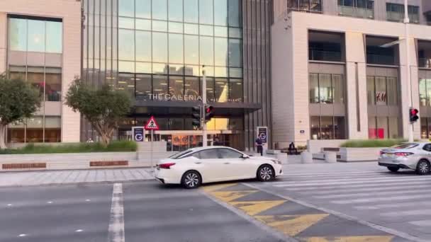 Абу Даби Оаэ Октября 2022 Года Вход Торговый Центр Атриум — стоковое видео