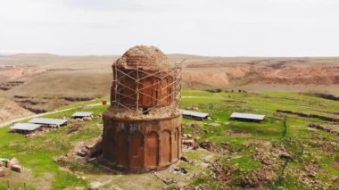 Ani - Armenian capital city from past. Plateau with ruins of churches. City of 1001 Churches. The Church of the Redeemer