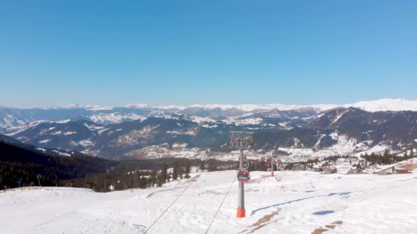 Goderdzi Georgia 17Th January 2023 Panoramic View Winter Ski Resort — Vídeos de Stock