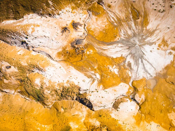 Top Luchtfoto Schilderachtige Natuurlijke Modder Vulkanen Formaties Chachuna Natuurreservaat Georgië — Stockfoto
