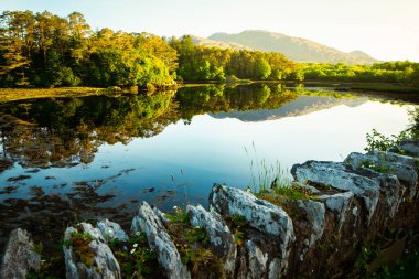 Beautiful scenic landscape along ring road around Beara Peninsula in south-west coast of Ireland