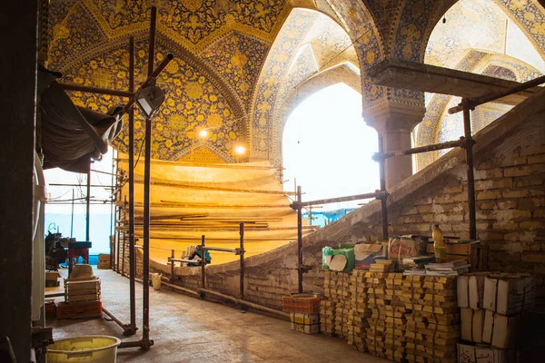 Esfahan Iran 15Th May 2022 Dome Restoration Site Beautiful Interior — Foto de Stock