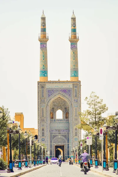 Yazd Iran 10Th June 2022 Blue Hazireh Mosque Day Yazd — Stock Photo, Image
