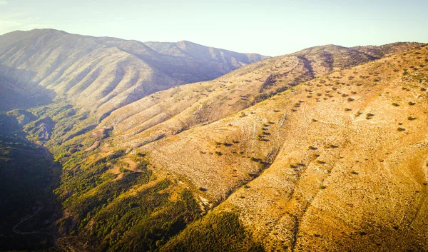 Panorama Espectaculares Grandes Valles Albania Desde Perspectiva Aérea Senderismo Montañas —  Fotos de Stock