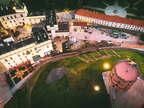 Воздушная Живописная Столица Литвы Гедиминас Крепость Башня Панорамой Города Балтийское — стоковое фото