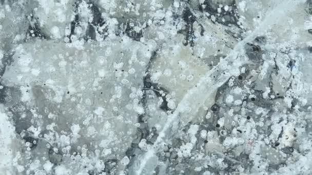 Gros Plan Glacier Lagune Texture Motif Fermer Arrière Plan — Video