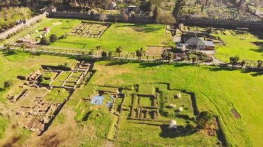 Adjara, Gürcistan 'daki havadan görünüşlü tarihi alan Gonio kalesi Roma tahkimatı. Gonio-Apsaros Kalesi