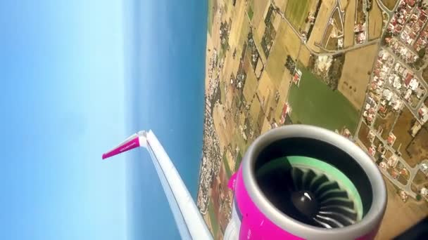 Siprus April 2023 Penumpang Pov Pada Wizzair Flight Fuel Biaya — Stok Video