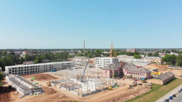 Siauliai Lituanie Juin 2023 Vue Aérienne Nouveau Site Construction Bases — Video