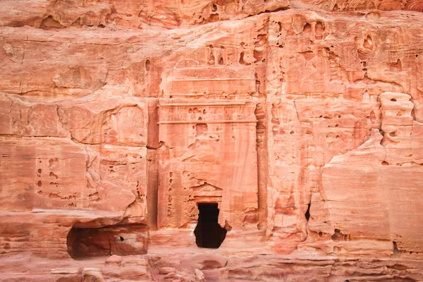 Famous Royal Tombs Ancient City Petra Jordan Know Loculi Petra — Stock Photo, Image