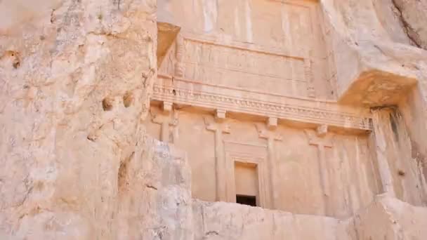 Persepolis Iran 8Th June 2022 Scenic Carved Rocks Persepolis Archeological — Stok Video