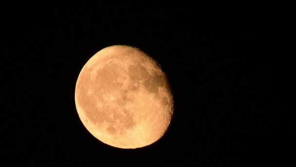 pleine lune de sang de fraise se lever sur le ciel nocturne et nuage gris passe en mouvement. Fraise Lune se levant. La pleine lune la plus basse du ciel. Espace de copie bannière arrière-plan