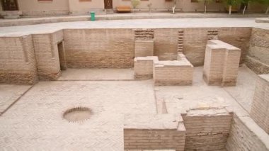 Khiva, Özbekistan - 15 Eylül 2023: Itchan Kala.Khiva eski şehir manzarası. Unesco Dünya Mirası Bölgesi