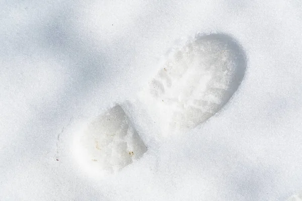 Сліди Черевика Снігу — стокове фото