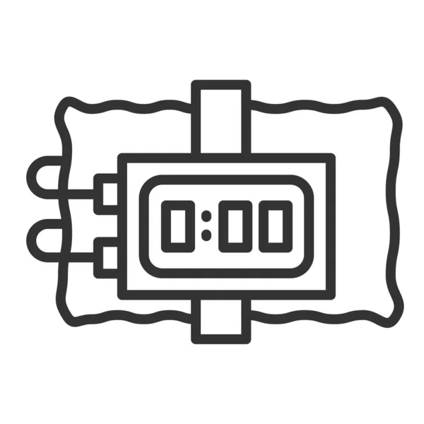 stock vector Timer bomb icon. Flat style vector illustration isolated on white background.