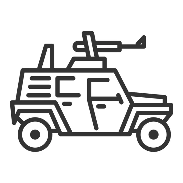 Ícone Veículo Mobilidade Infantaria Bushmaster Protegido Sinal Carro Mobilidade Ilustração — Vetor de Stock