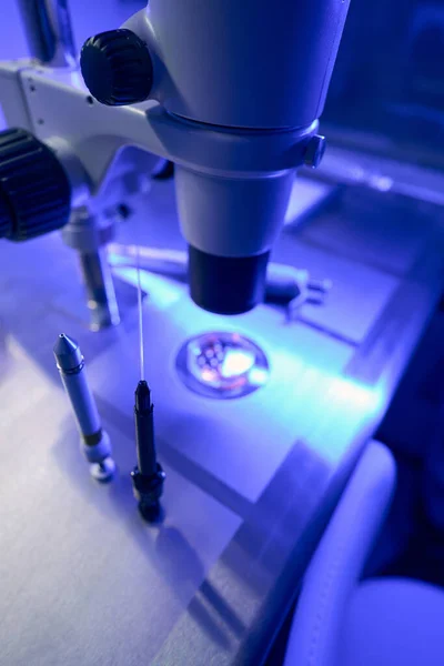 Syringes Hormonal Injections Standing Table Necessary Procedure Vitro Fertilization Embryo — Stock Photo, Image