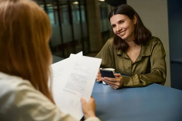 Stock image Women designers in coworking space collaborating on digital fashion project