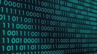 Dijital ikili veri ve yayın ikili kodu. Matris görüntüsü