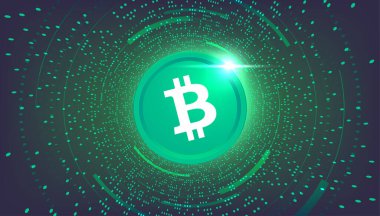 Bitcoin Cash BCH para şifreleme konsept pankart arka planı.