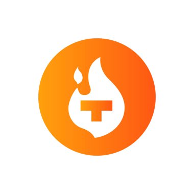 Teta Yakıtı (TFUEL) simgesi beyaz arkaplanda izole edildi.