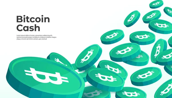 Bitcoin Cash Bch Криптовалютний Концепт Banner Background — стоковий вектор