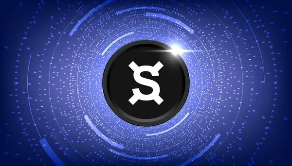 Frax Share Fxs コイン暗号通貨コンセプトバナーの背景 — ストックベクタ