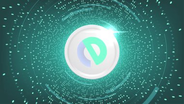 DEXE para kripto para kavramı pankart arkaplanı.