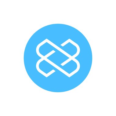 Loom Ağı (LOOM) simgesi beyaz arkaplanda izole edildi.