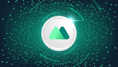 MX TOKEN (MX) para kripto para birimi konsepti pankart arkaplanı.
