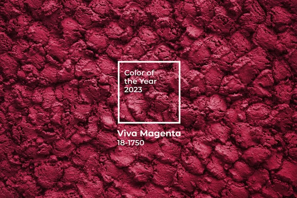 Abstract Concrete Viva Magenta Wall Textures Background Color Year 2023 — Foto de Stock