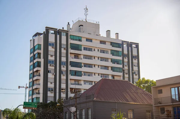 Arquitectura Antigua Una Ciudad Del Sur Brasil Edificio Residencial Plan — Foto de Stock