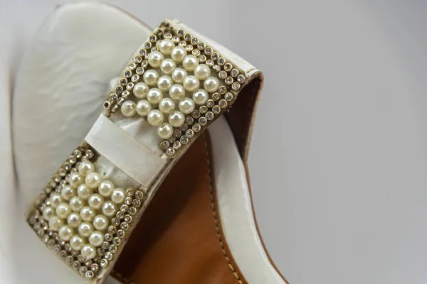 Антикварне Жіноче Модне Взуття Модна Стаття Вечірні Аксесуари Стаття Про — стокове фото