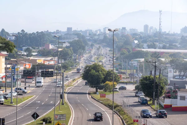 輸送インフラが機能します ブラジルの高速道路建設 輸送工学 道路建設 環状道路 — ストック写真
