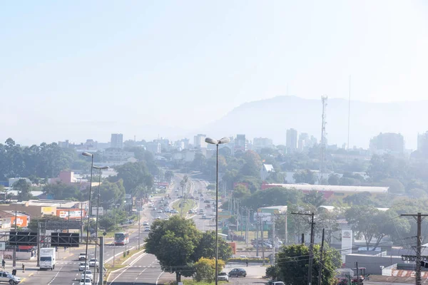 Die Verkehrsinfrastruktur Funktioniert Autobahnbau Brasilien Verkehrstechnik Straßenbau Umgehungsstraße — Stockfoto